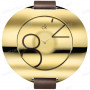 Лента для часов Calvin Klein K3723, K3724, K3743, 16/16 мм, бежевая, сатин, желтая пряжка, cK Ray LADY (CK37)