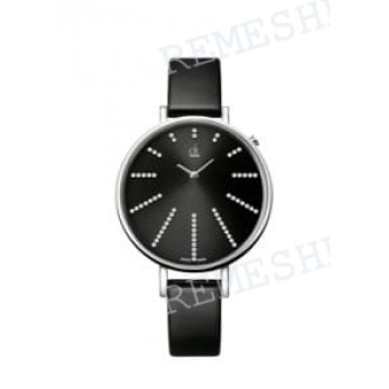 Ремешок для часов Calvin Klein K3E23, 14/14 мм, черный, теленок, стальная пряжка, ck Equal LADY (K3E)