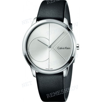 Ремешок для часов Calvin Klein K3M22, 18/15 мм, черный, теленок, стальная пряжка, ck minimal (diamonds) MIDSIZE (K3M)