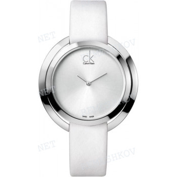 Ремешок для часов Calvin Klein K3U23, 16/16 мм, белый, теленок, интегрированный, стальная пряжка, ck aggregate LADY (K3U)