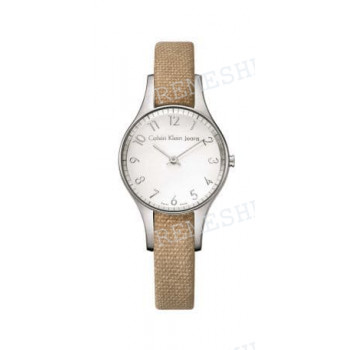 Ремешок для часов Calvin Klein K4313, 10/10 мм, светло-коричневый, текстиль, интегрированный, стальная пряжка, CKJ Accent LADY (CKJ2)