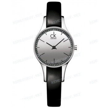 Ремешок для часов Calvin Klein K4323, 10/10 мм, черный, теленок, интегрированный, стальная пряжка, cK Simplicity LADY (CK43)