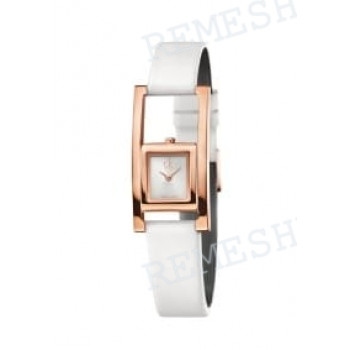 Ремешок для часов Calvin Klein K4H43, 14/14 мм, белый, теленок, розовая пряжка, UNEXPECT (K4H)