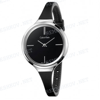 Ремешок для часов Calvin Klein K4U23, 10/6 мм, черный, силикон, интегрированный, стальная пряжка, Calvin Klein Lively LADY (K4U)