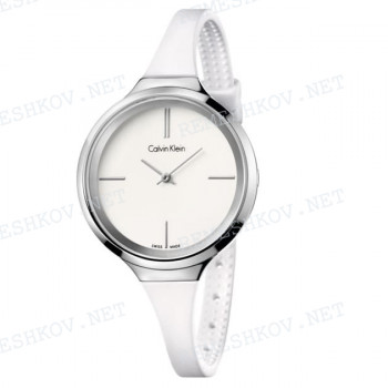 Ремешок для часов Calvin Klein K4U23, 10/6 мм, белый, силикон, интегрированный, стальная пряжка, Calvin Klein Lively LADY (K4U)
