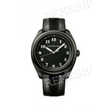 Ремешок для часов Calvin Klein K5811, 21/20 мм, черный, замша/кожа, черная пряжка, CKJ Impulse Shadow GENT (CKJ6)