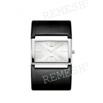 Ремешок для часов Calvin Klein K5921, 40/40 мм, черный, теленок, с вырезом, стальная клипса, cK 59 Dress XL (CK59)