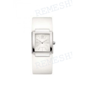 Ремешок для часов Calvin Klein K5922, 25/25 мм, белый, теленок, с вырезом, стальная клипса, cK 59 Dress MIDSIZE (CK59)