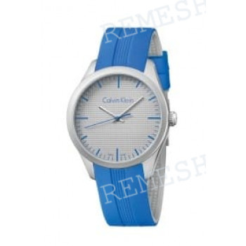 Ремешок для часов Calvin Klein K5E51, 20/20 мм, COMPL BLET K5E GT BLUE/GREY SILCO NATBUC