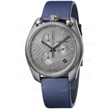 Ремешок для часов Calvin Klein K6Z57, COMPL STRAP K6Z GT CHR DARK BLUE LEA