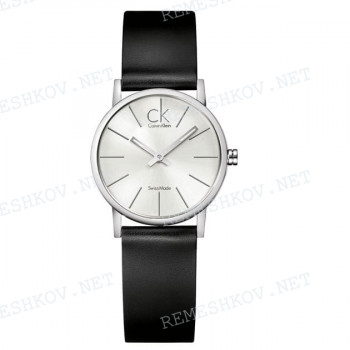 Ремешок для часов Calvin Klein K7622, 16/16 мм, черный, теленок, стальная пряжка, cK Post-minimal LADY (CK76)