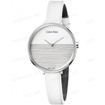 Ремешок для часов Calvin Klein K7A23, 12/12 мм, белый, теленок, стальная пряжка, ck Rise (K7A)