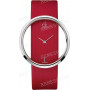 Ремешок для часов Calvin Klein, 22/22 мм, красный, с вырезом, стальная пряжка, ck Glam LADY (CK94) (АНАЛОГ)