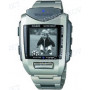 Браслет для часов Casio WQV-1D, WQV-2D, 23 мм, серебристый/черный, прямой с выступом, 19 мм ширина выступа