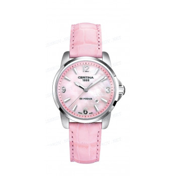 Ремешок для часов Certina 16/14 мм, розовый, имитация крокодила, без замка, DS PODIUM LADY (C001.210)