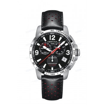 Ремешок для часов Certina 20/18 мм, для часов Certina LEATHER BLACK + RED (C034.453)