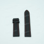 Ремешок для часов Certina 21/20 мм, черный, теленок, красная прострочка, без замка, DS PODIUM (C001.639)