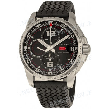 Ремешок для часов Chopard 8459, 23/22 мм, черный, полиуретан, протектор, без замка (АНАЛОГ)