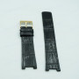 Ремешок для часов Cover Co102, 22/18 мм, черный, кожа, прямой с вырезом, 12 мм ширина выреза, ЗЖ
