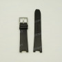 Ремешок для часов DKNY NY2465, 18/16 мм, черный, кожа, прямой с вырезом, 10 мм ширина выреза