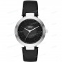 Ремешок для часов DKNY NY2465, 18/16 мм, черный, кожа, прямой с вырезом, 10 мм ширина выреза (УЦЕНКА)