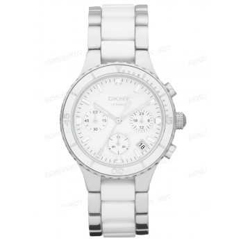 Браслет для часов DKNY NY8502, 20 мм, керамика/сталь, белый/серебристый, 11 мм ширина выступа