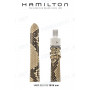 Ремешок для часов Hamilton 18/16 мм, бежевый, питон, стальная клипса, JazzMaster M (H32391)