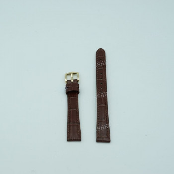 Ремешок Hirsch для часов 12/10 мм, Louisianalook M, коричневый, аллигатор, ЗЖ