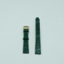 Ремешок Hirsch для часов 12/10 мм, Crocograin M, зеленый, кожа, крокодил, ЗЖ