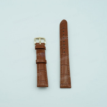 Ремешок Hirsch для часов 14/12 мм, Louisianalook M, коричневый, аллигатор, ЗЖ