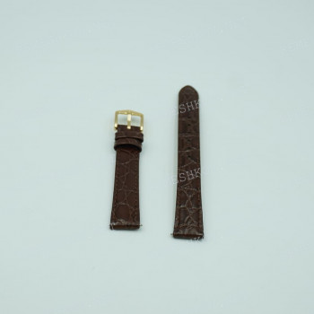 Ремешок Hirsch для часов 14/12 мм, Crocograin M, коричневый, крокодил, ЗЖ
