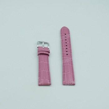 Ремешок Hirsch для часов 16/14 мм, Louisianalook M, розовый, аллигатор, ЗБ