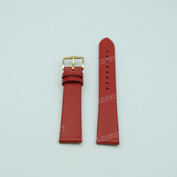 Ремешок Hirsch для часов 16/14 мм, Toronto M, красный, гладкий, ЗЖ
