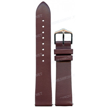 Ремешок Hirsch для часов 18/16 мм, Viazza M, коричневый, естественная фактура, ЗБ