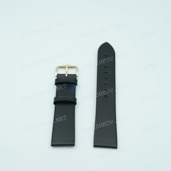 Ремешок Hirsch для часов 20/18 мм, Calf L, черный, естественная фактура, ЗЖ