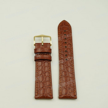 Ремешок Hirsch для часов 20/18 мм, Crocograin M, коричневый, крокодил, ЗЖ