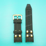 Ремешок для часов Invicta Pro Diver 37229, 26/24 мм, черный, полиуретан, под корпус, желтые вставки, ЗЖ