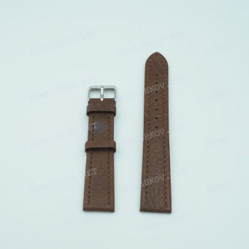 Ремешок для часов KMV, темно-коричневый, прошитый перфорированный, 18/16, S10-02D-L-18
