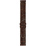 Ремешок для часов Longines 25/20 мм, коричневый, XL, аллигатор, белая прострочка, без замка, Master Collection