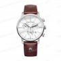 Ремешок для часов Maurice Lacroix EL1098, EL1108, EL1118, 20/18 мм, коричневый, кожа, серебристый символ, без замка