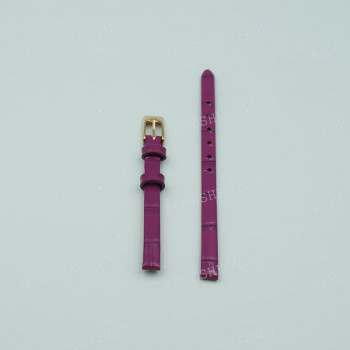 Ремешок Milano для часов 6/6 мм, фиолетовый, M, крокодил, ЗР