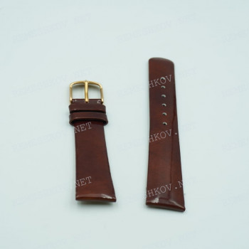 Ремешок для чаосв НИКА 20/18 мм, коричневый лак, ЗР, размер S