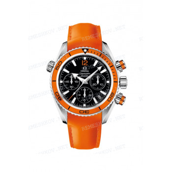 Ремешок для часов Omega, оранжевый, резиновый, 18/16, интегрированный, под клипсу, длина 90/85, SE PO 600M CO-AXIAL CHRONO 37.5MM (2223)