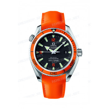 Ремешок для часов Omega, оранжевый, XL, резиновый, 20/18, под клипсу, длина 115/110, SE DIV 600 M GENTS