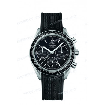 Ремешок для часов Omega, чёрный, XL, резиновый, 19/18, интегрированный, без замка, длина 105/100, SP RACING 40MM (3263)