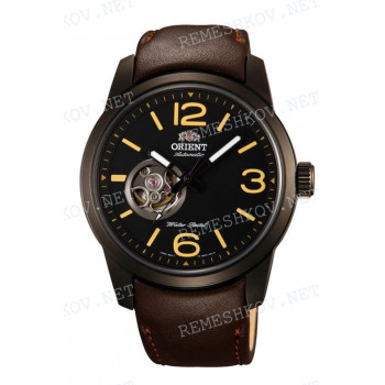 Ремешок для часов Orient DB0C-E0, 22/20 мм, коричневый, кожа, заостренный тип, пряжка
