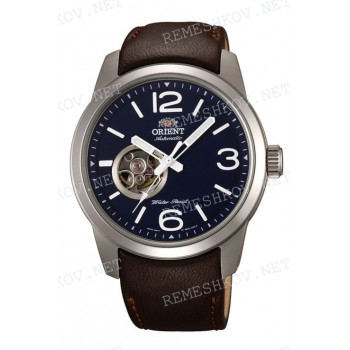Ремешок для часов Orient DB0C-C0, 22/20 мм, коричневый, кожа, заостренный тип, пряжка