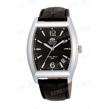 Ремешок для часов Orient ERAE-C0, 20/18 мм, черный, кожа, пряжка