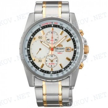 Браслет для часов Orient TD0V-C3, UNA7-C3, 22 мм, серебристый/золотистый
