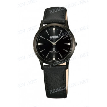 Ремешок для часов Orient UA06-S0, 16/14 мм, черный, кожа, ЗЧ